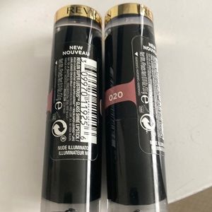 Set of 2 Revlon Glass Shine Lipsticks 020 Nude Illuminator